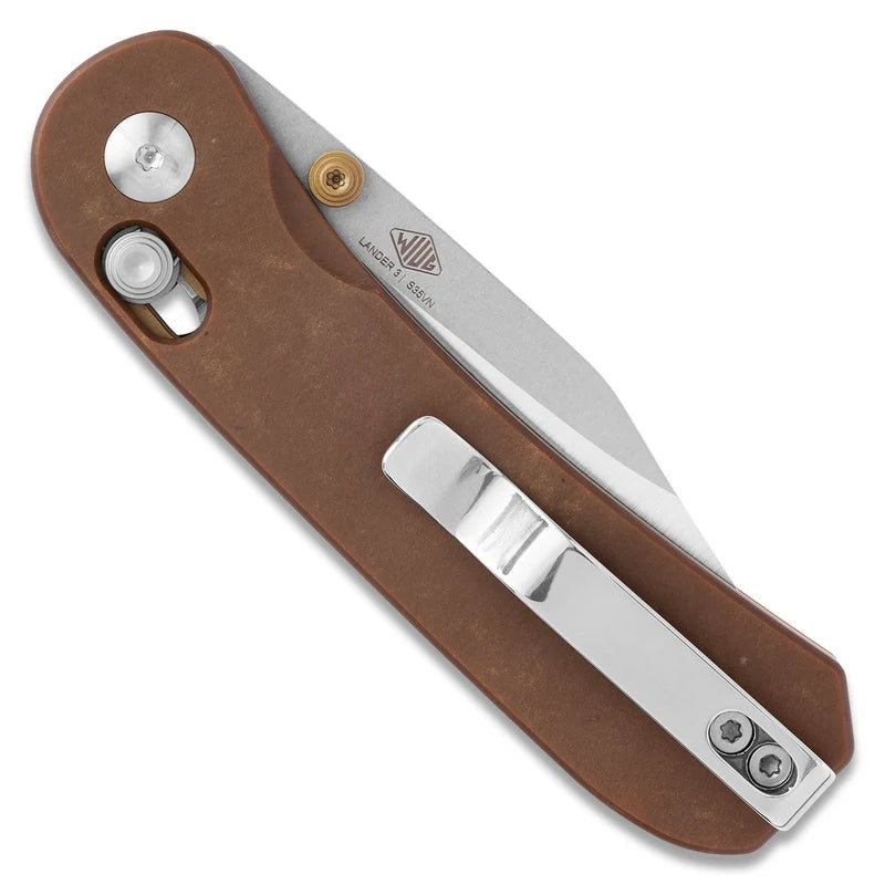Navaja KNAFS Lander 3 Clip Point Brown
