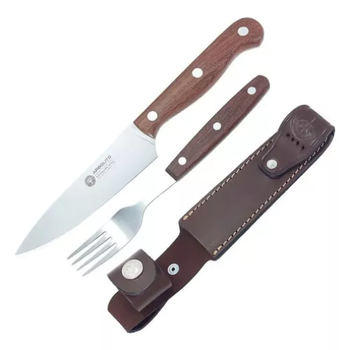 Set de Asado Böker Arbolito – Acero 440 y Guayacán – 24 cm