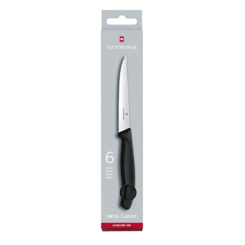 6 Cuchillos para bistec Swiss Classic Victorinox Black 11