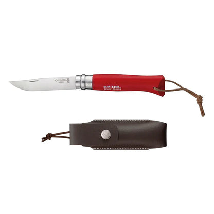 Cuchillo Opinel N°8 Trekking rojo con funda